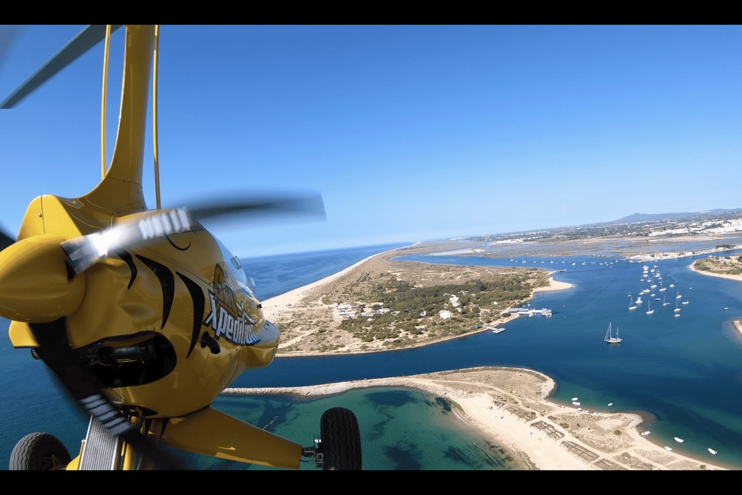 De Monte Gordo: vol panoramique privé en gyrocoptère en Algarve
