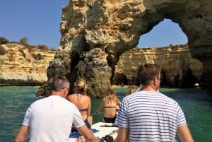 From Portimão: Private Benagil Caves Boat Tour with Drinks
