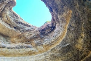Depuis Vilamoura : Circuit de 2,5 heures dans la grotte de Benagil et visite en bateau des dauphins