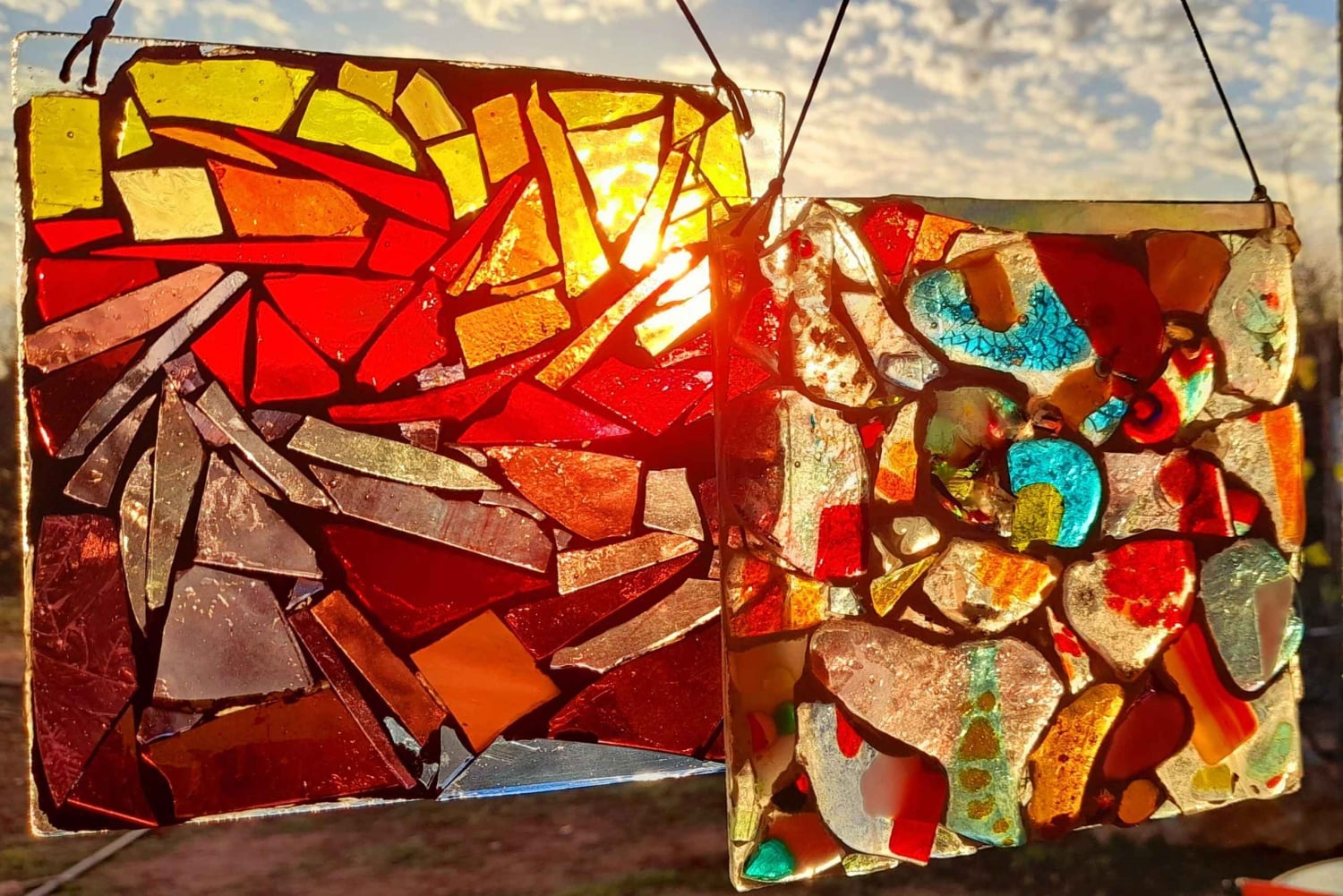 Glass on Glass Mosaic craft workshop near lagos
