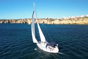 Golden Hour on Elegant Yacht: Sunset Tour in Lagos, Algarve