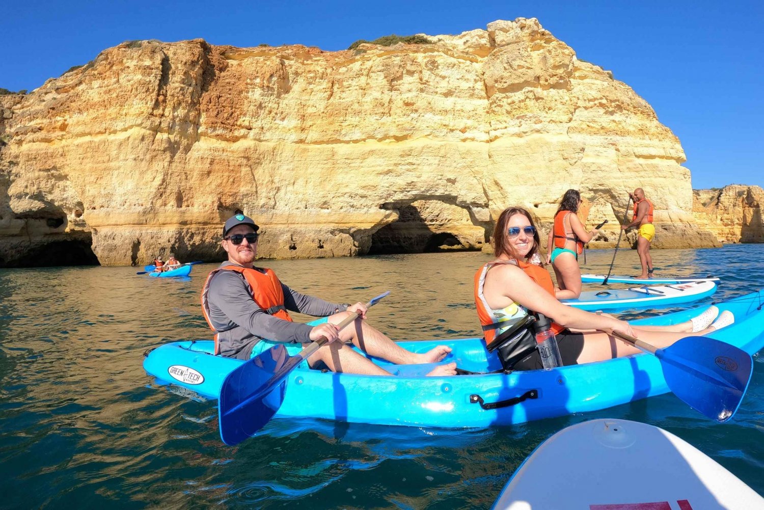 Kayaking Benagil secret caves at Sunrise, Be the First In