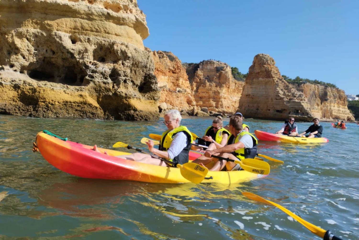 Lagoa: Benagil Cave and Marinha Beach Guided Kayaking Tour