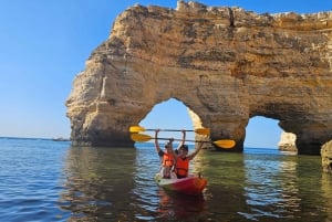 Lagoa: Benagil Cave and Marinha Beach Guided Kayaking Tour