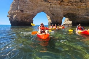 Lagoa: Benagil Cave and Marinha Beach Guided Kayaking Tour