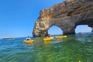 Lagoa: Benagil Cave and Marinha Beach Guided Kayaking Tour