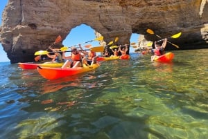 Lagoa: Benagil Cave and Marinha Beach Guided Kayaking Tour