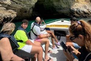 Lisboa: Dagstur til Algarve med båtcruise i Benagil-grotten
