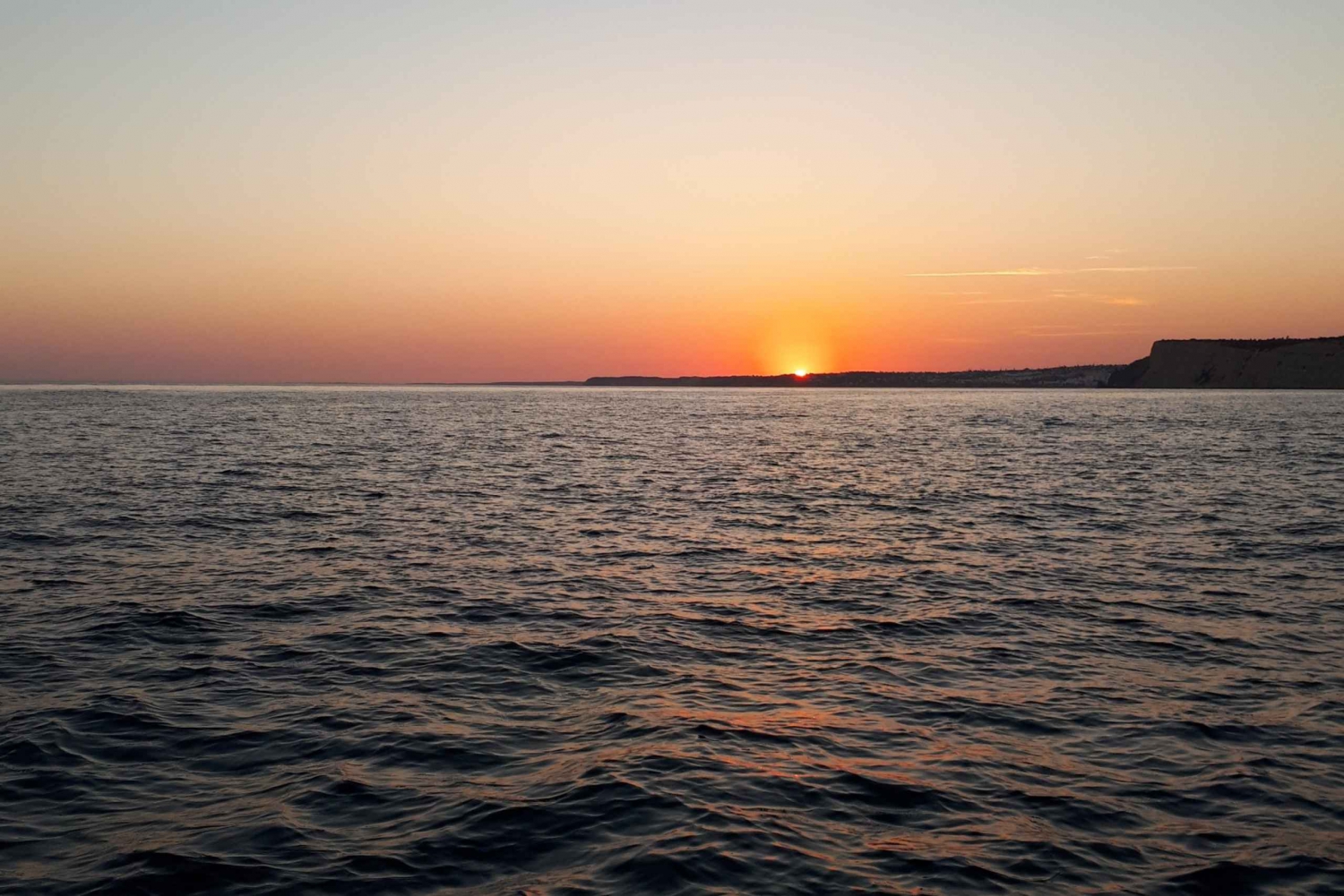 Kryssning med solnedgång i Ponta da Piedade från Lagos