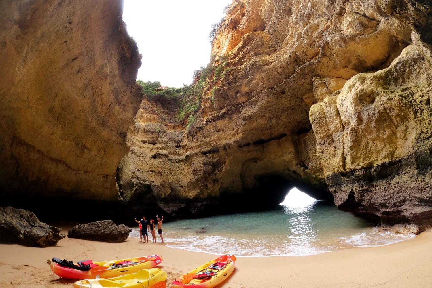 Portimão: Benagil Caves Speedboat and Kayak Guided Tour
