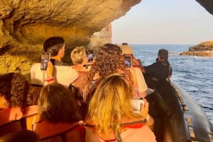 Portimão: Benagil-grottene og solnedgang med musserende vin