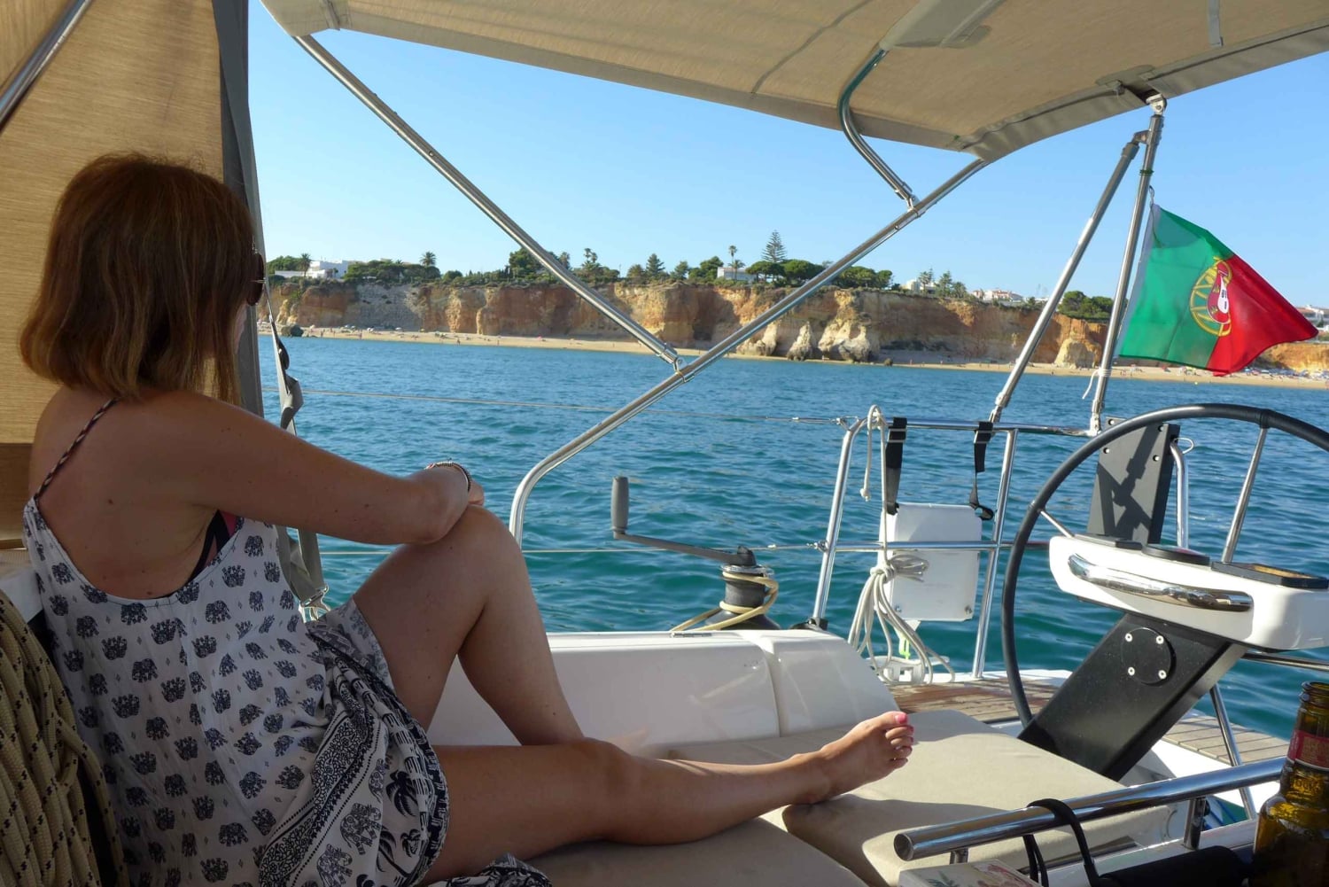 Portimão: Privétour met zeilboot, zwemmen en wijn