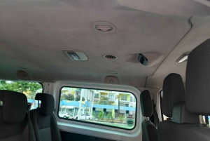 Privétransfer van de Algarve naar Lissabon met een minibus voor 8 personen