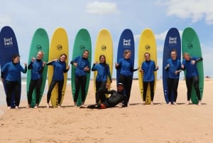 Quarteira: 2-Hour Surf Lesson at Falésia Beach