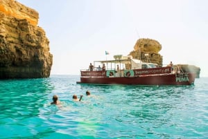 Quarteira: Benagil Cave Boat Trip with Beach BBQ and Kayak