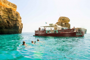 Quarteira: Benagil Cave Guided Catamaran Day Cruise & Drink