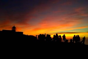 Depuis Lagos : Sagres au coucher du soleil