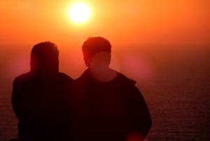 Depuis Lagos : Sagres au coucher du soleil