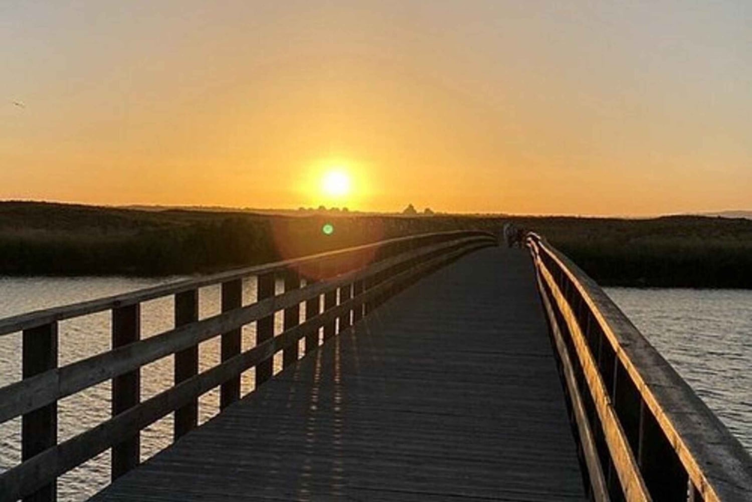 Kysttur ved solnedgang med champagne og middag