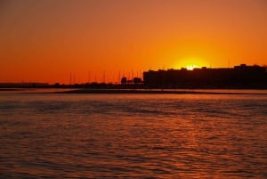 Sunset on a Classic boat in Ria Formosa Olhão, drinks&music.