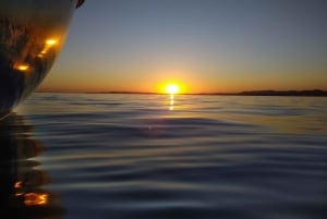 Sunset on a Classic boat in Ria Formosa Olhão, drinks&music.