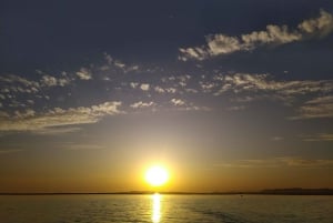 Sunset on a Classic boat in Ria Formosa Olhão, drinks&music.