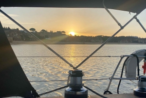 Solnedgang på en luksuriøs sejlbåd - Lagos - Algarve