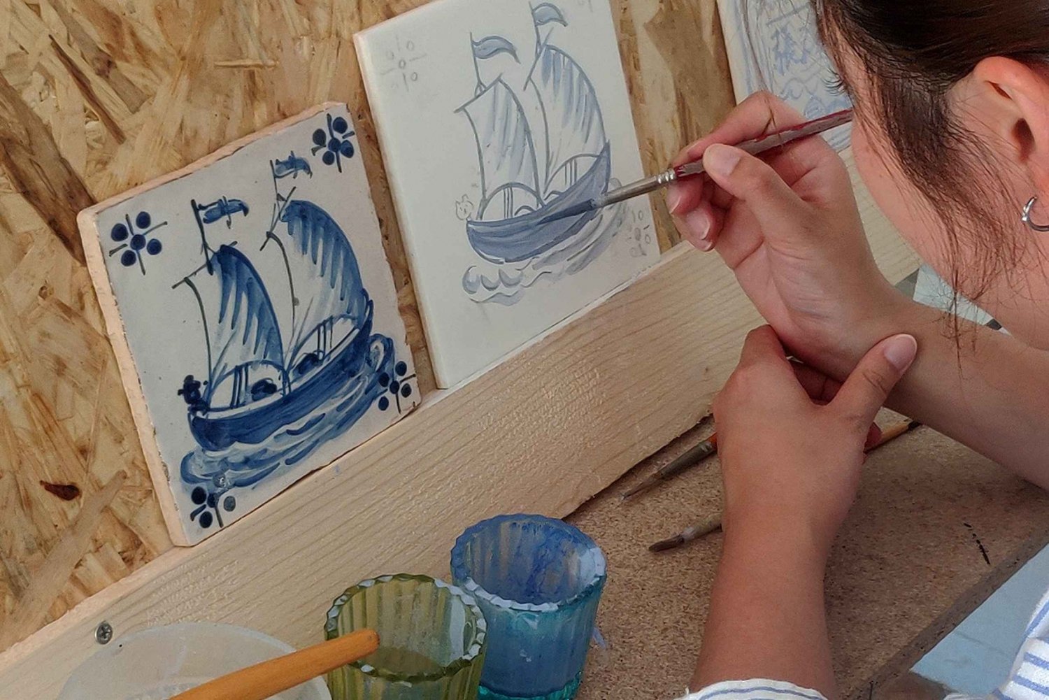 Atelier de peinture sur carreaux en Algarve