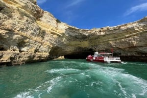 Виламора: круиз на катамаране к пещере Бенагил с гидом и напитком