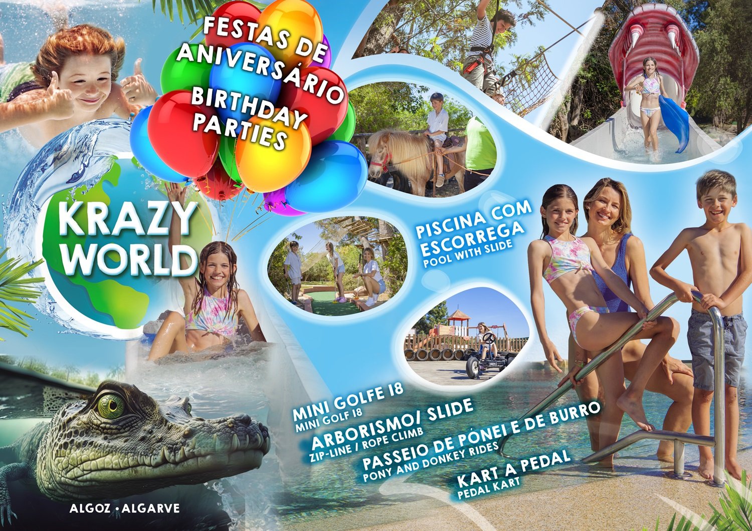 Krazy World Fiesta de Cumpleaños y Grupos