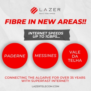 Lazer Fast Internet - now in Paderne, Messines and Vale da Telha