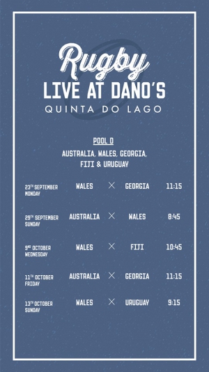 Rugby World Cup LIVE at Dano's
