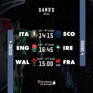 Rugby Six Nations 2024 hos Dano's