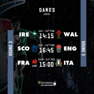 Rugby Six Nations 2024 en Dano's