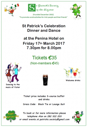 St Patrick's Celebration Dinner & Dance
