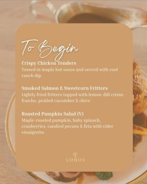 Thanksgiving Lobos American Feast