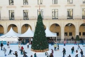 Festive ice skating