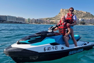 Alicante: Wycieczka skuterem wodnym na wyspę Tabarca z przekąskami