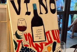 Alicante: Privat kunstopplevelse for par – Paint & Sip