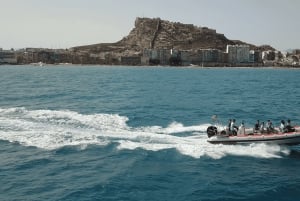 From Alicante: Speedboat tour with stop for swimming