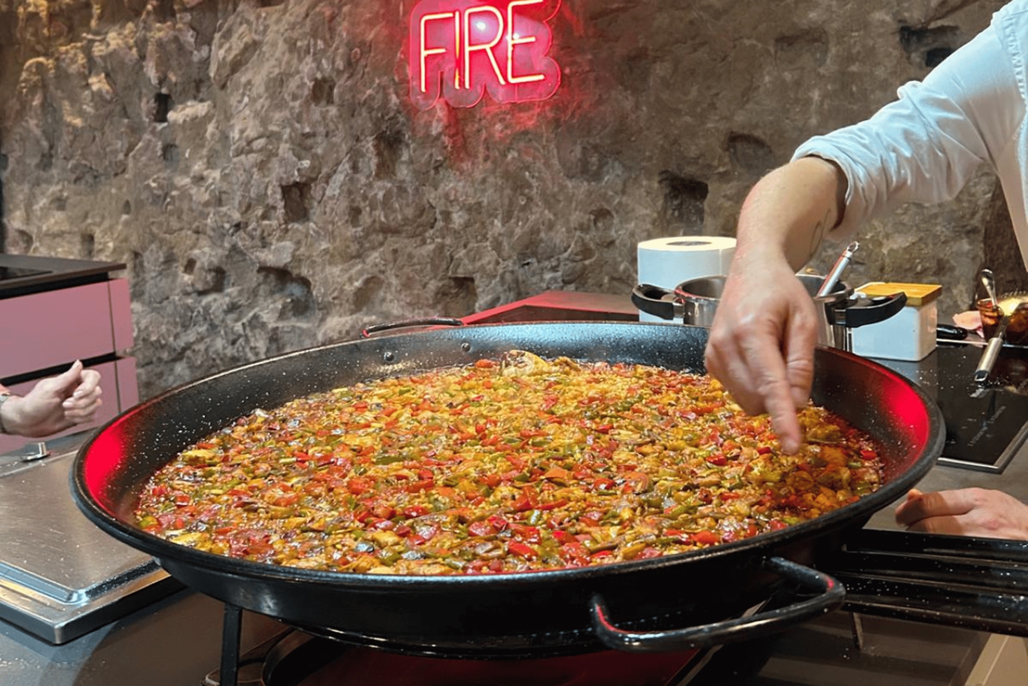 ShowCooking med paella i Alicante