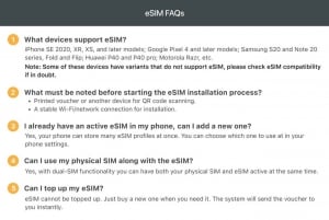 Spain/Europe: eSim Mobile Data Plan