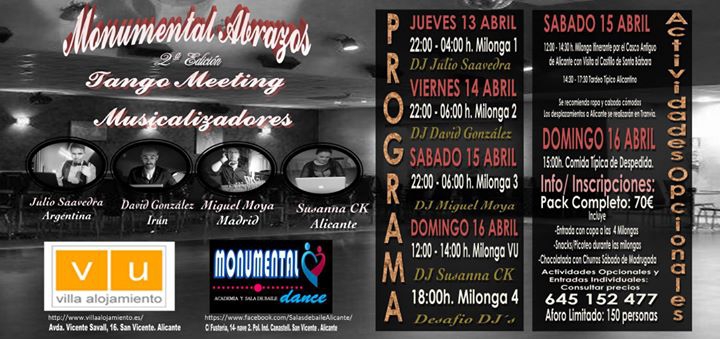 Monumental Abrazos Tango Meeting 2ª Edición en Alicante