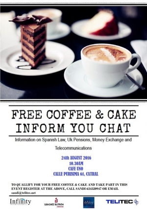 Free Coffee & Cake Inform You Chat