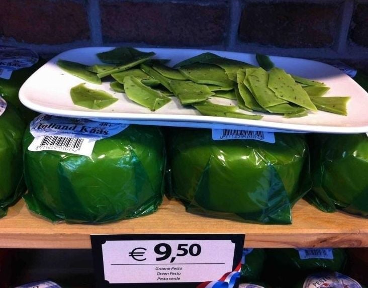 Green Pesto Cheese - Dutch Style