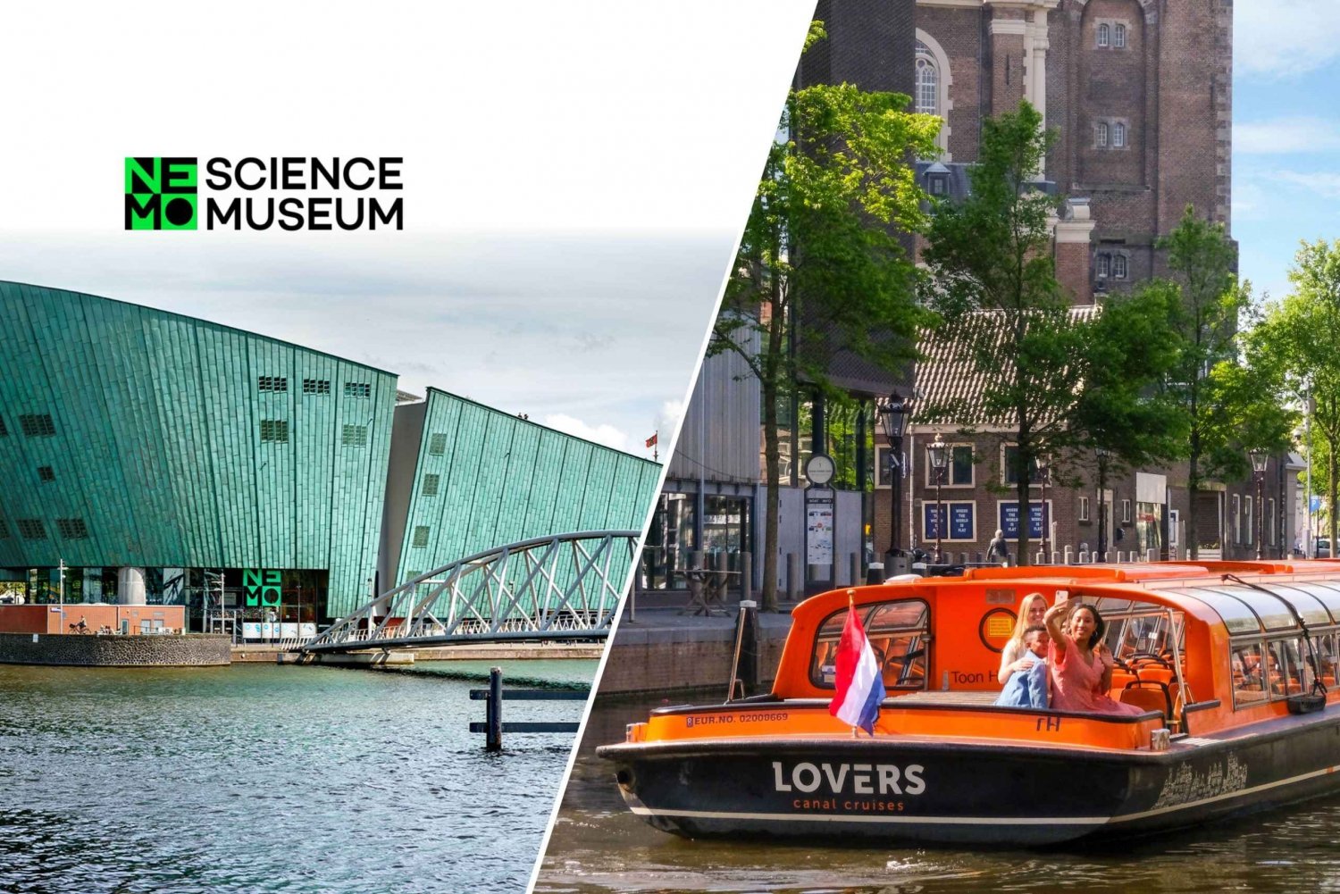 Amsterdam: 1-times kanalrundfart og videnskabsmuseet NEMO