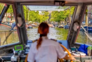 Ámsterdam: Barco turístico Hop-On Hop-Off de 24 horas y XtraCold Icebar