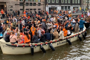 Amsterdam: 3 timmars båtparty på kungadagen med obegränsat antal drinkar