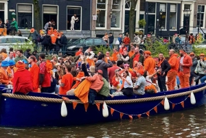 Amsterdam: 3 timmars båtparty på kungadagen med obegränsat antal drinkar