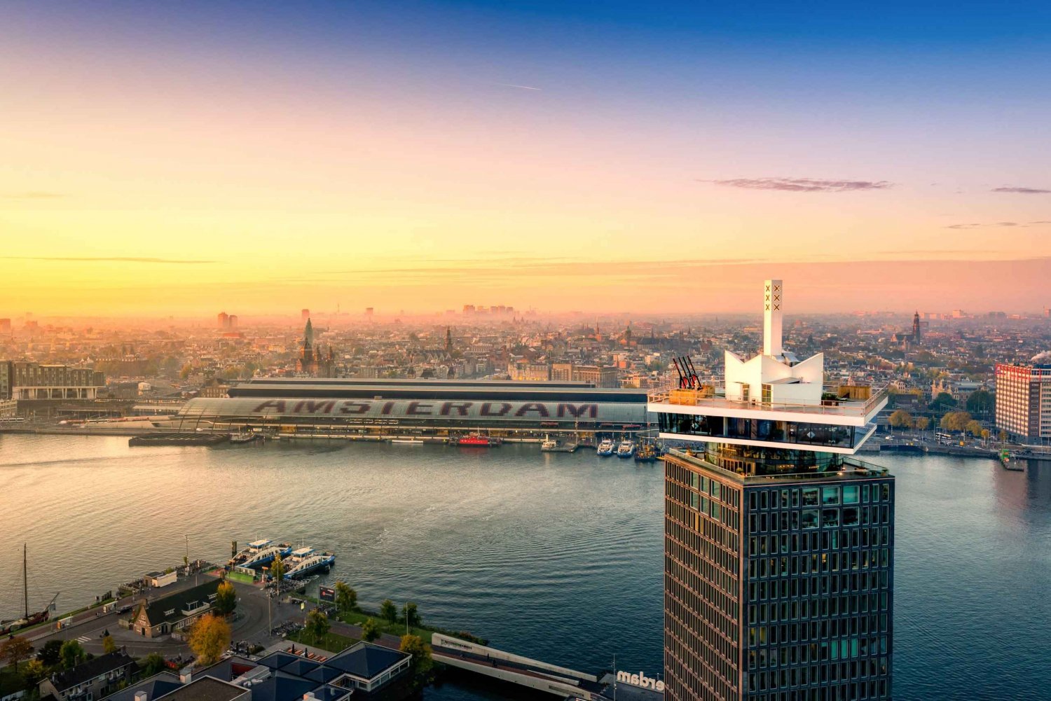 Amsterdam: A'DAM Lookout Entry Ticket with 2 Drinks